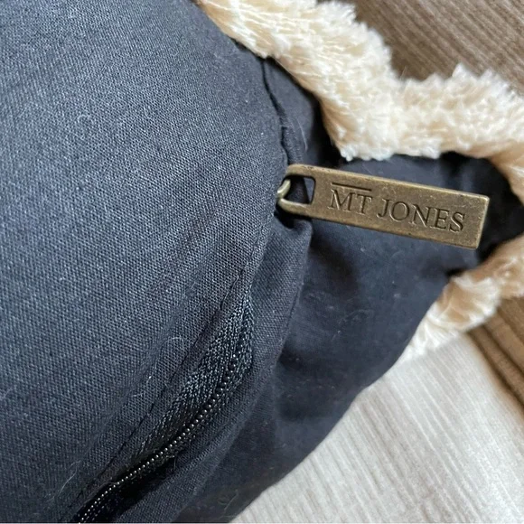 MT Jones Celestial Moon Phase Moth Embroidered Beaded 20x20 Boho Throw Pillow - Picture 3 of 3